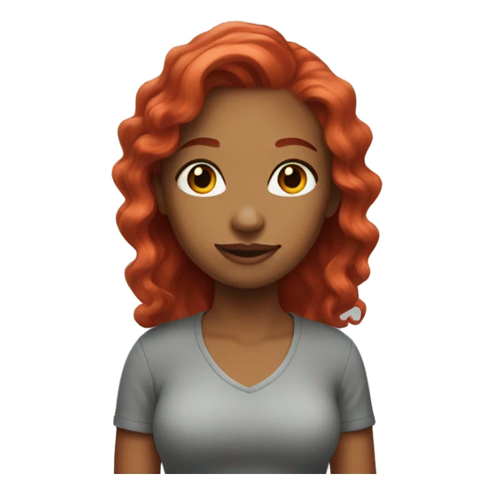 woman red hair cute sticker