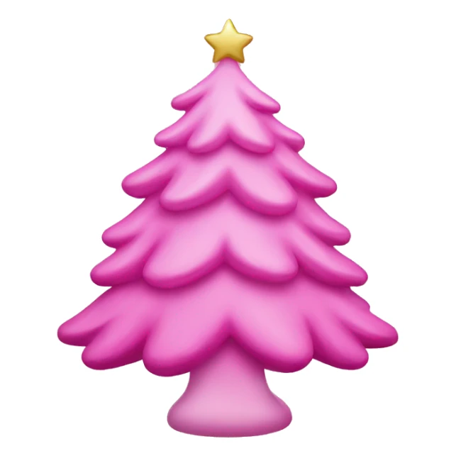 Pink Christmas tree sticker