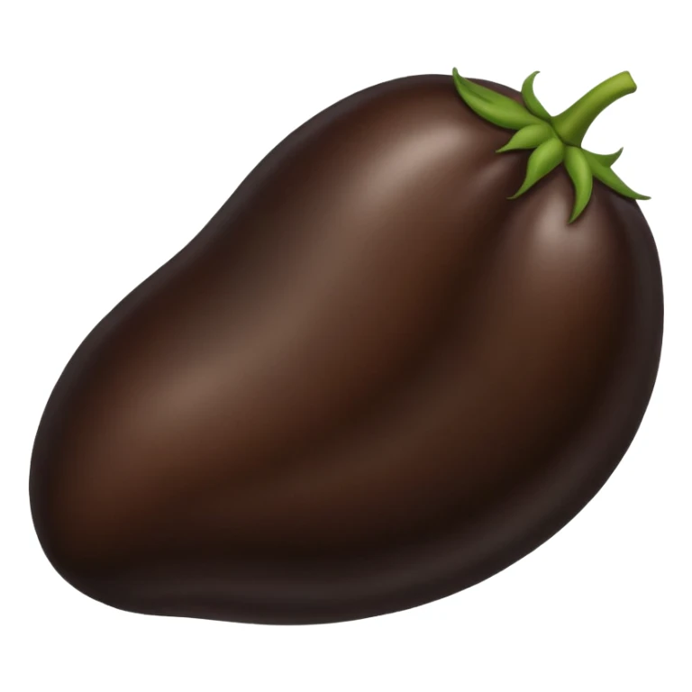 emoji of Austrian black big bean sticker