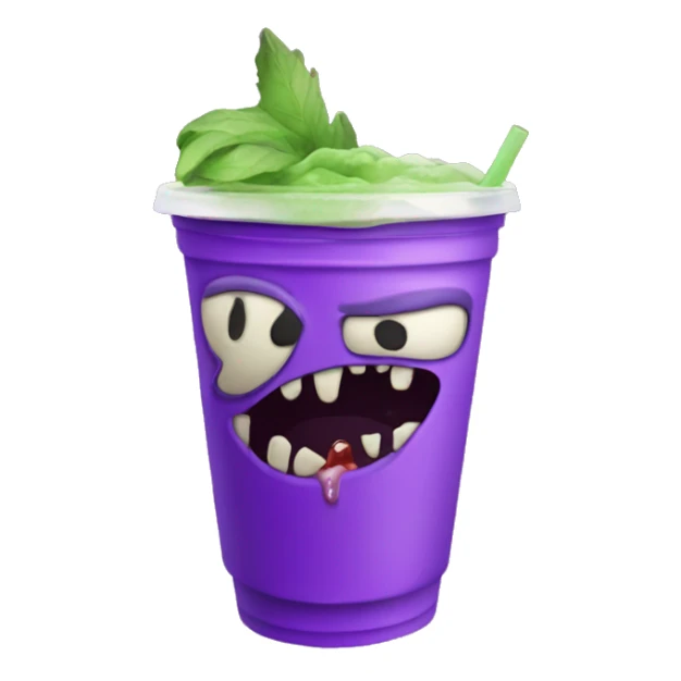 Zombies are holding a purple drink sticker