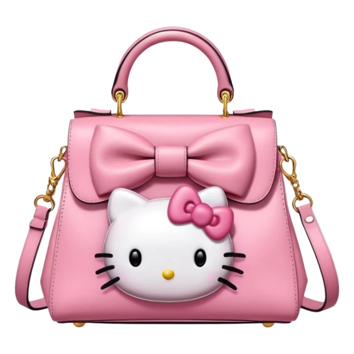Ultra realistic dolce and Gabbana bag in a hello kitty style sticker