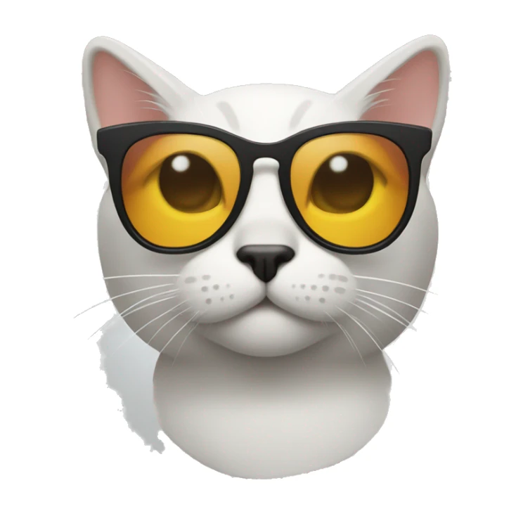 Cat with sunglasses sticker