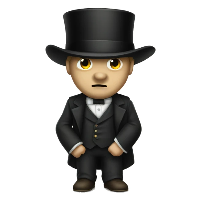 Rodion Raskolnikov from "Crime and Punishment" in a top hat sticker