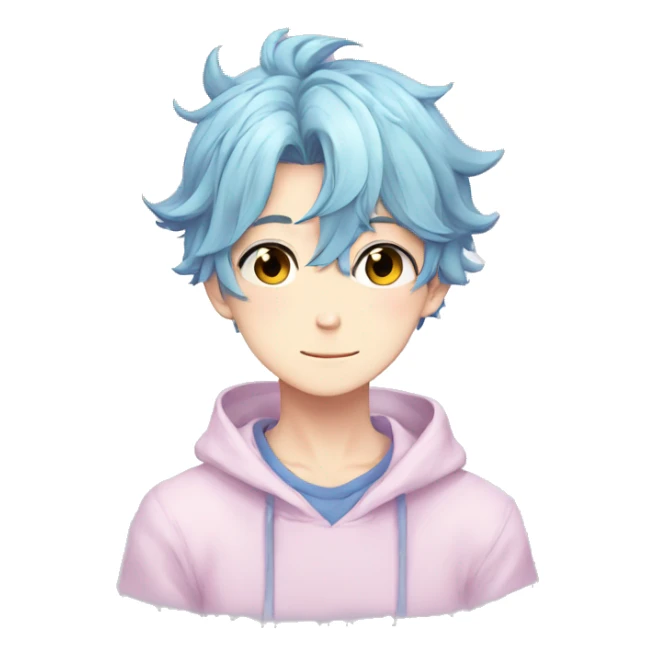 Cute Gorgeous Attractive Anime Pastel Boy sticker