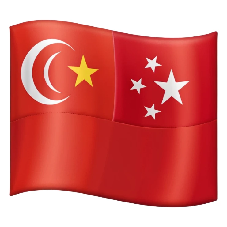 Emoji of half flag of philippines and turkey sticker