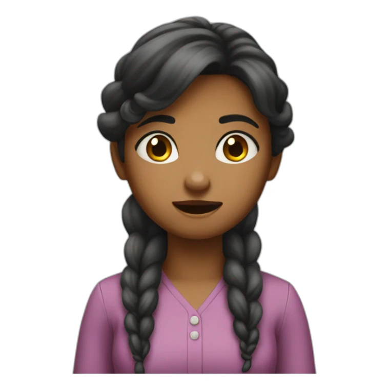 Girl saying No No sticker