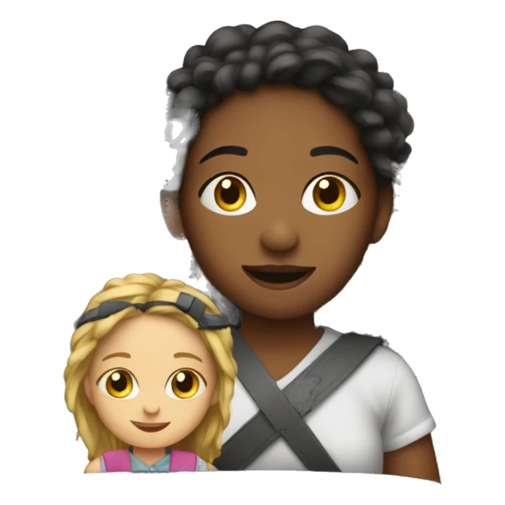 girls enjoying car ride sticker