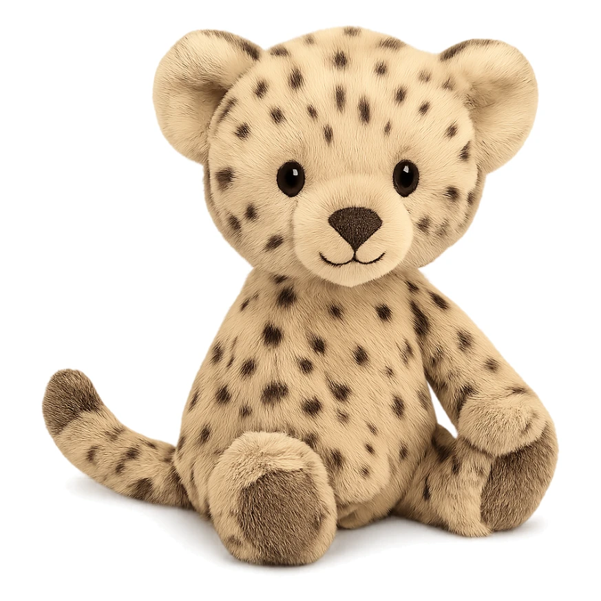 cute baby cheetah jellycat plushie sticker