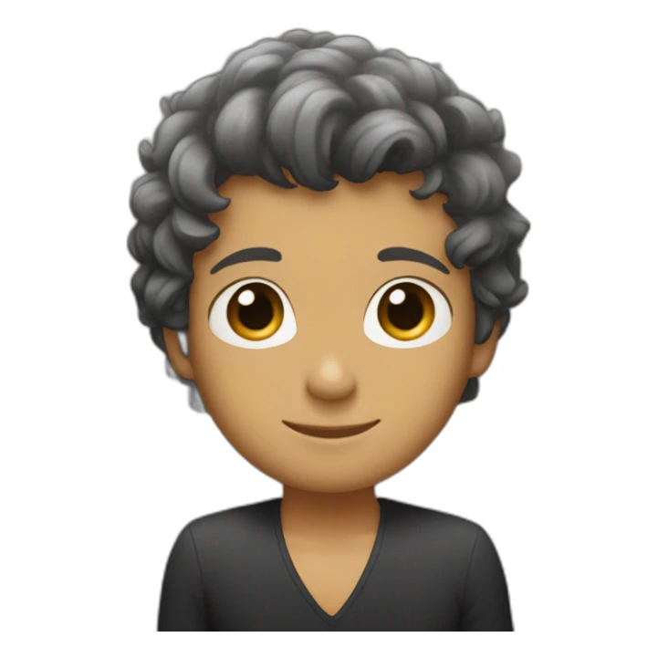 Simon baker hug a black girl brown eyes and short black hair sticker