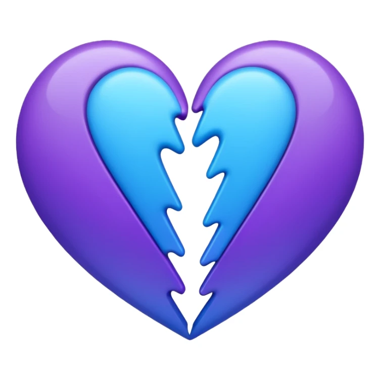 blue and purple hearts intertwined  sticker
