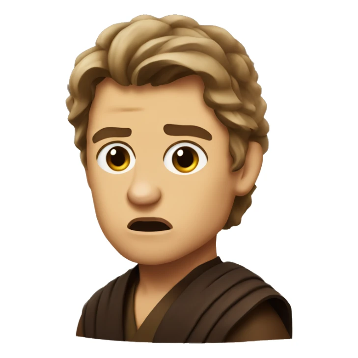 anakin skywalker with disgusted facial expression sticker