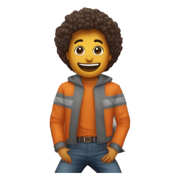 Haz un corazón naranja con una L en el centro  sticker