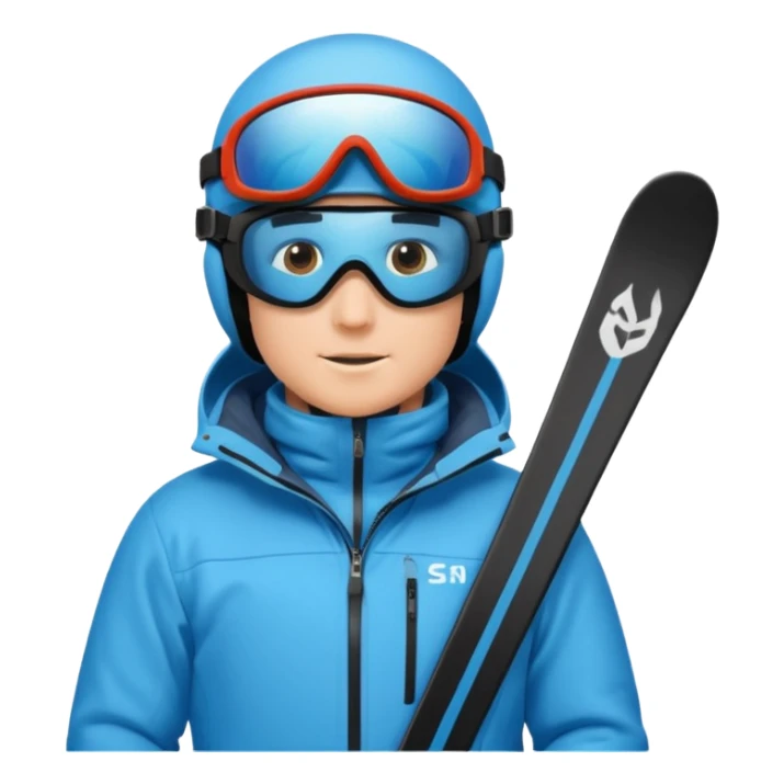 Man Skiing Background Matterhorn sticker