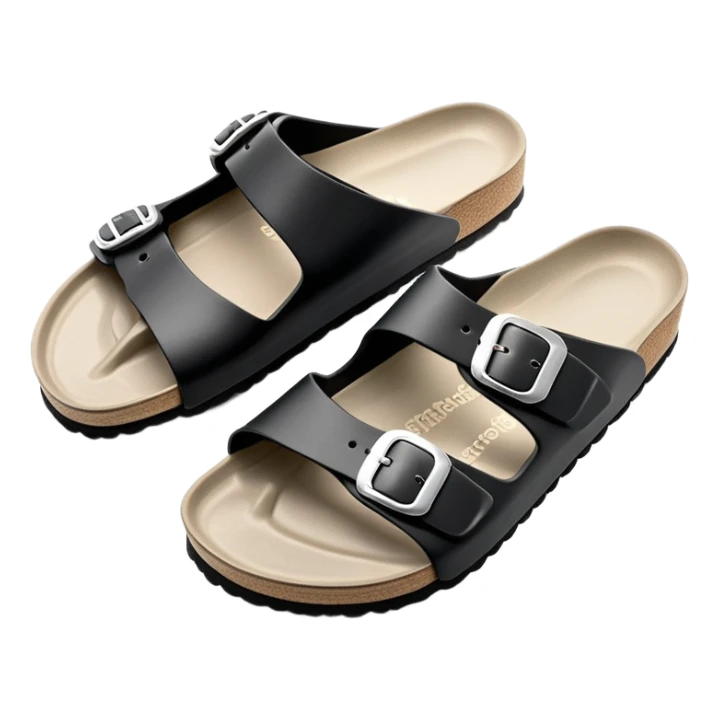 Birkenstock EVA double buckle slip on slides sticker