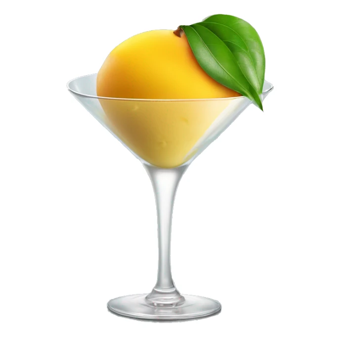 Mango sorbet in martini glass sticker