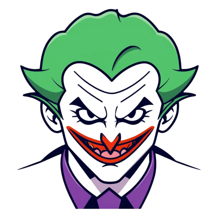 Joker looking at you with lust tongue out sticker