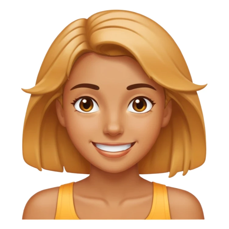 Sweating and laughing girl sticker