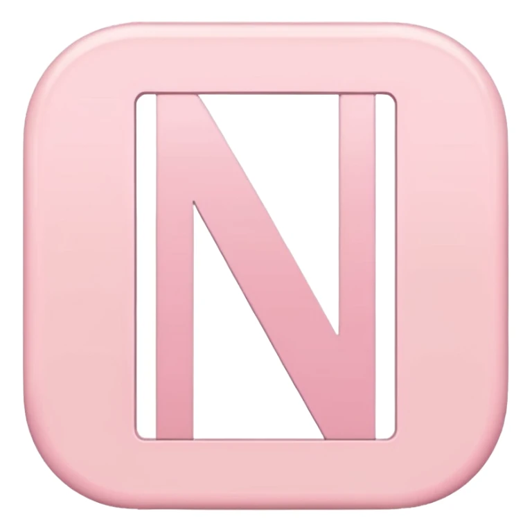 Netflix accurate aesthetic "N" logo in pastel pink sticker