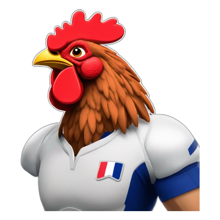 Le coq rouge Ecusson de l’équipe de France de rugby sticker
