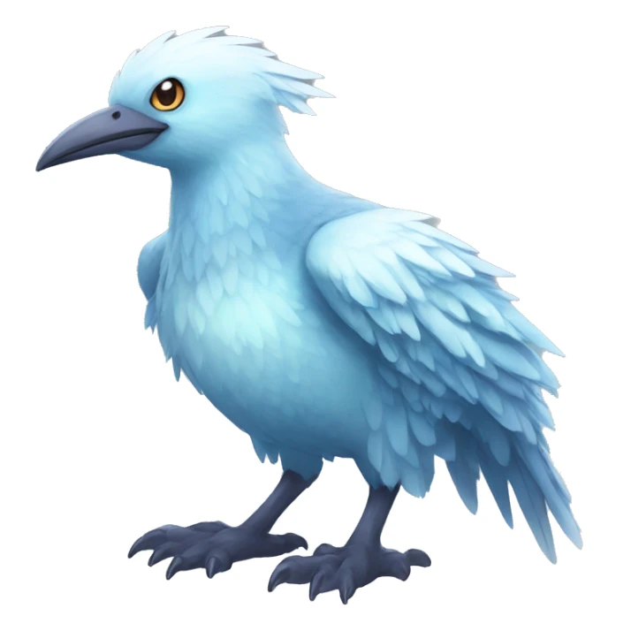 Fantasy legendary ice bird Fakemon full body sticker