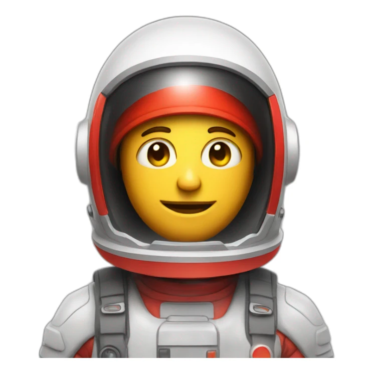 MAN IN A SPACE HELMET RED LIGHT sticker