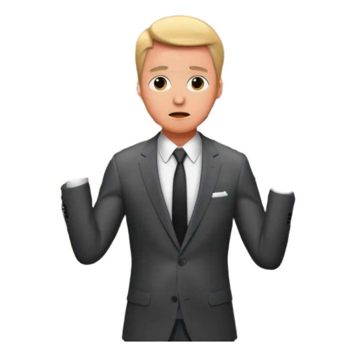 a famous artist FEELING FEAR, with the audience BEHIND HIM sticker