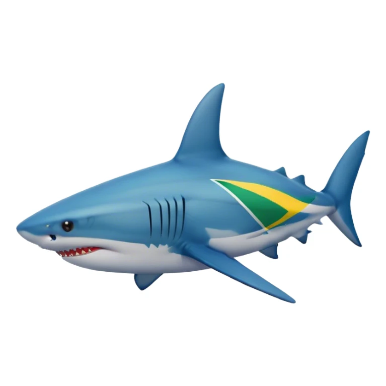 Squalo con bandiera brasiliana sticker