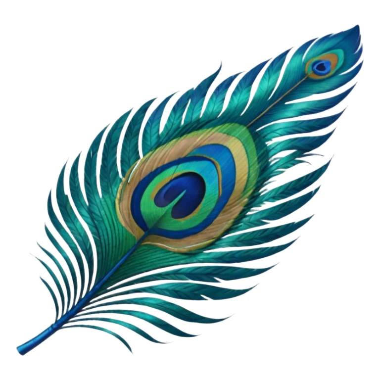 Peacock feather sticker