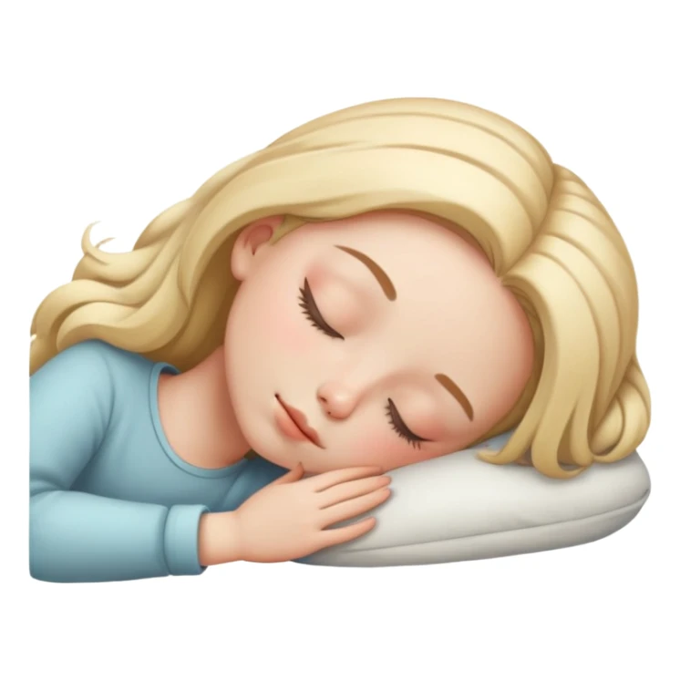 sleeping girl with closed eyes peaceful expression sticker