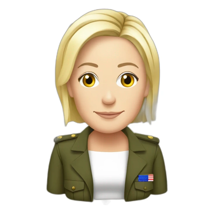 Marine le pen avec un africain sticker