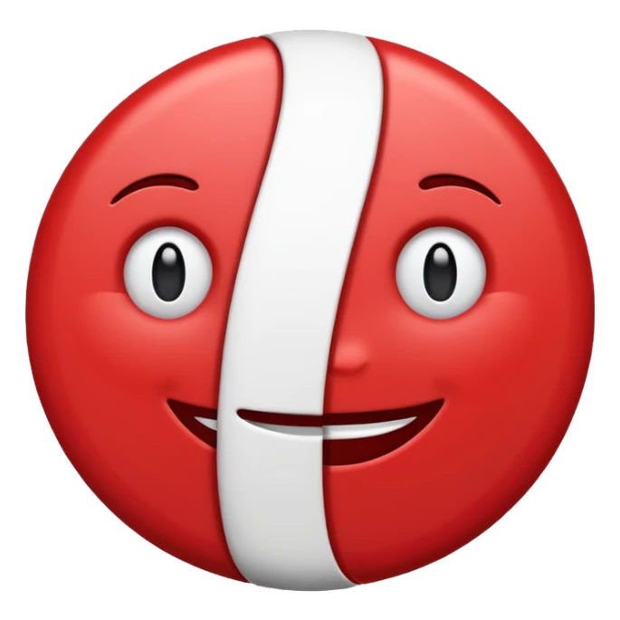 🔰 this emoji convert into left side red colour and right side colour into white sticker