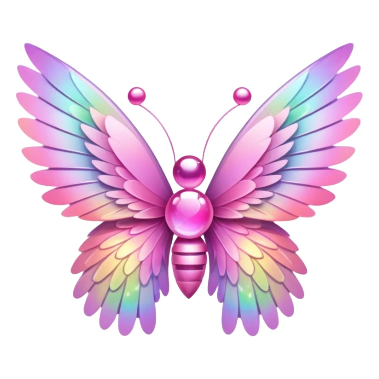 Sparkly little pink pong wings  sticker