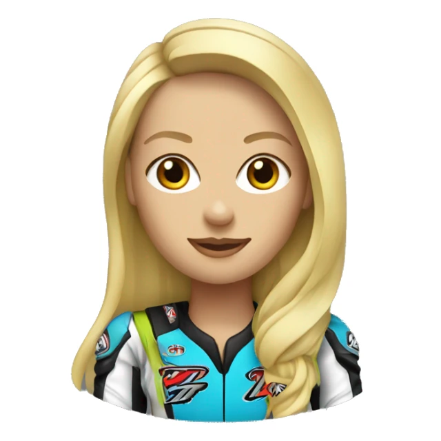 Blonde motocross women sticker