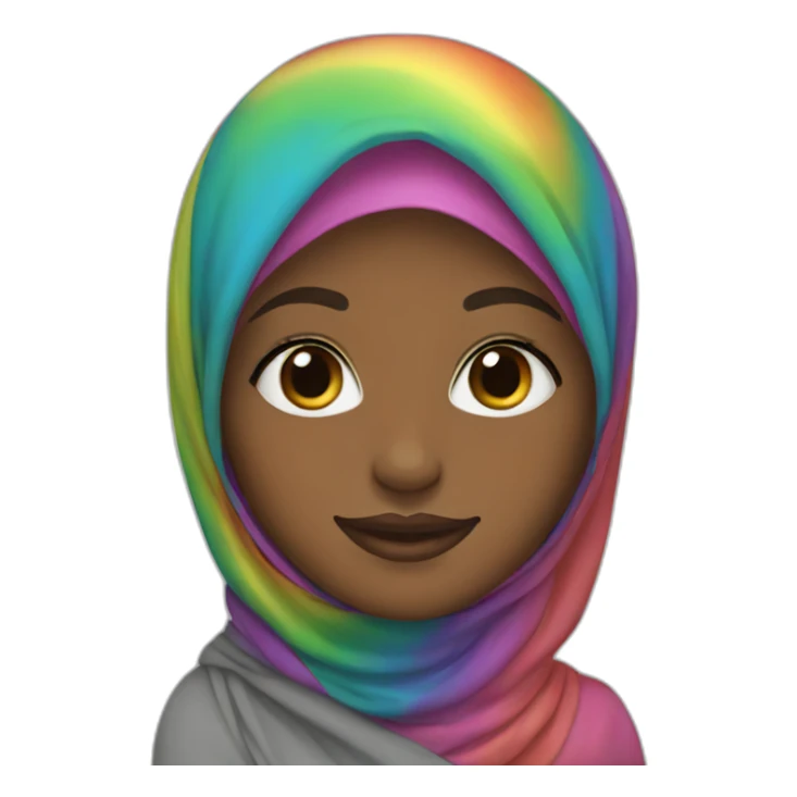 Rainbow hijab sticker