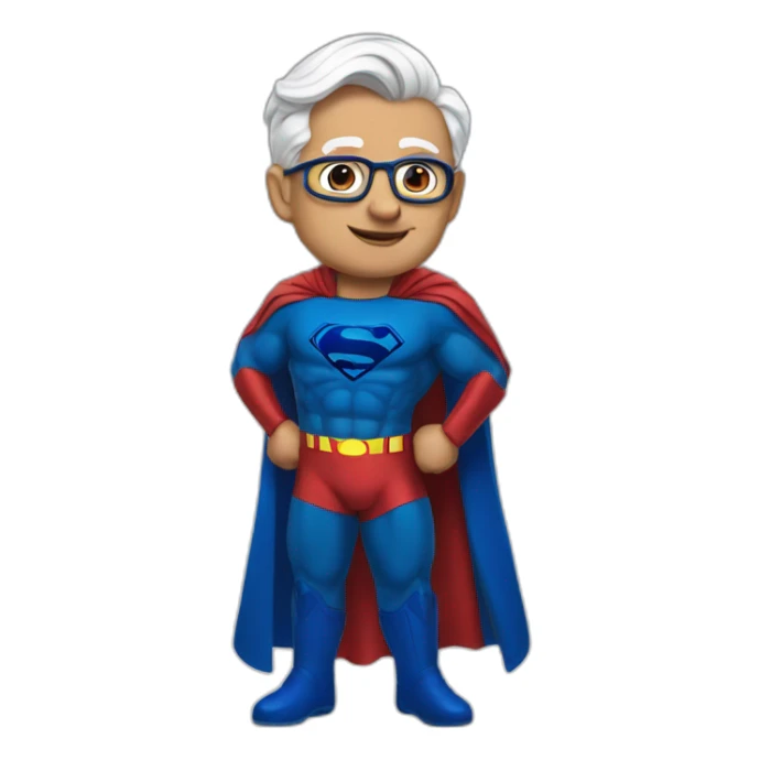 Modiji in the superman dress sticker