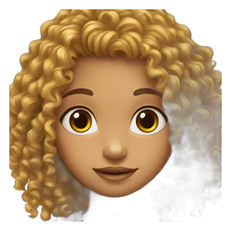 bamboo_curly hair_girl_hamsome sticker