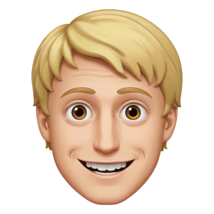 Logan Paul with a creepy smile sticker