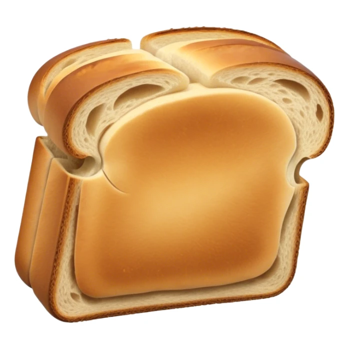 single slice of bread folded in half diagonally  sticker