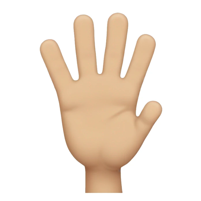 5 fingers but in striaght shap sticker