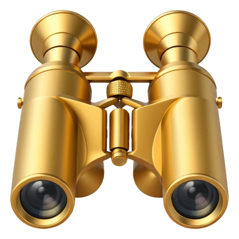 gold binoculars with BIG lenses and simple eye holes sticker