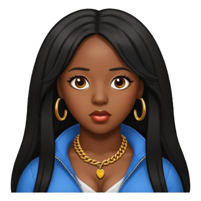 Remy Ma with black long hair sticker