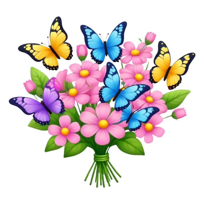 bouquet of butterflies sticker