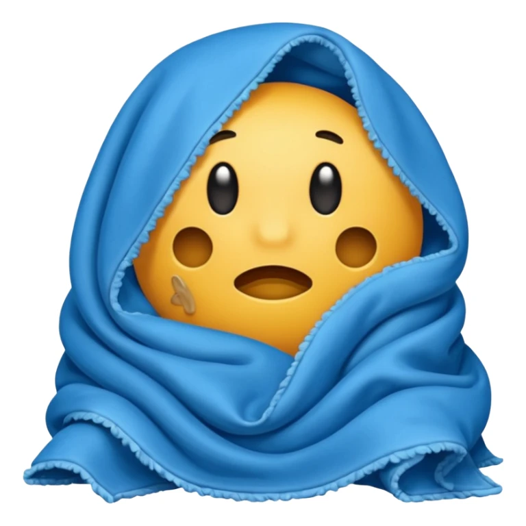 blue blanket with a bad smell coming off of it sticker