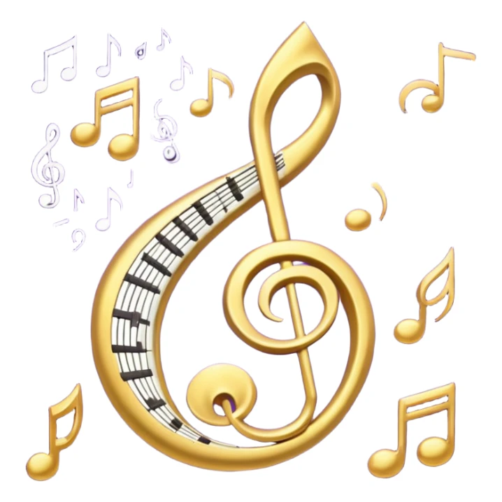 mystical object purple and gold music sticker