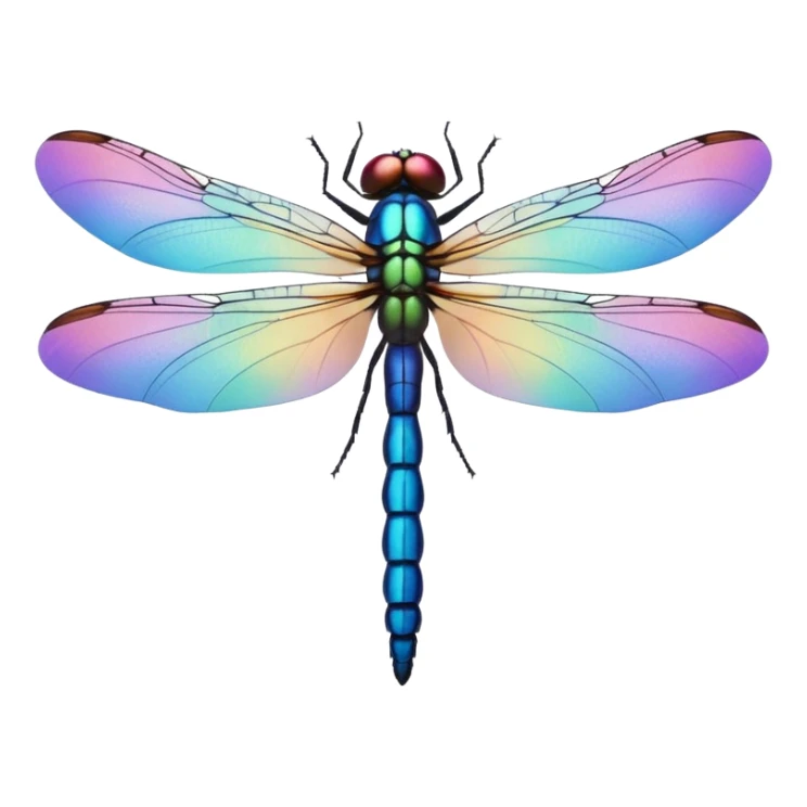 Peaceful Dragonfly color  sticker