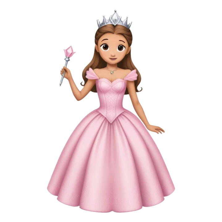 Ariana grande putting on her Glinda dress for wicked  sticker