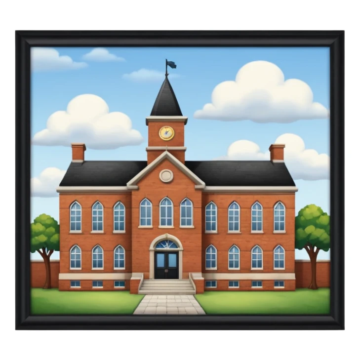 school in 19 century sticker