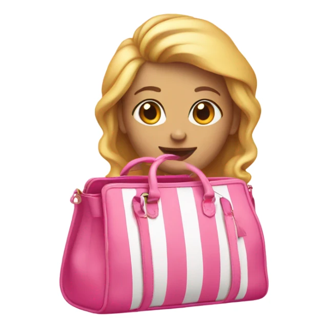 Pink and white that girl bag sticker