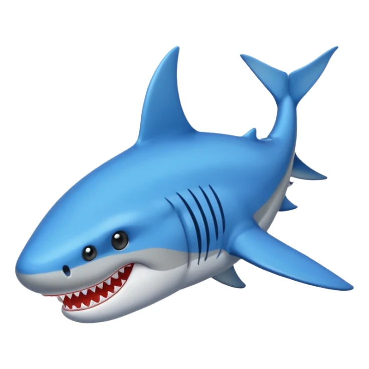 Haz a un tiburón con tenis azules sticker