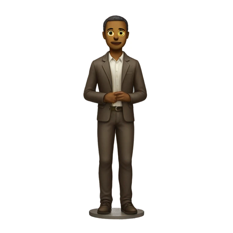 Museum man statue, full body, showing all of the skin sticker